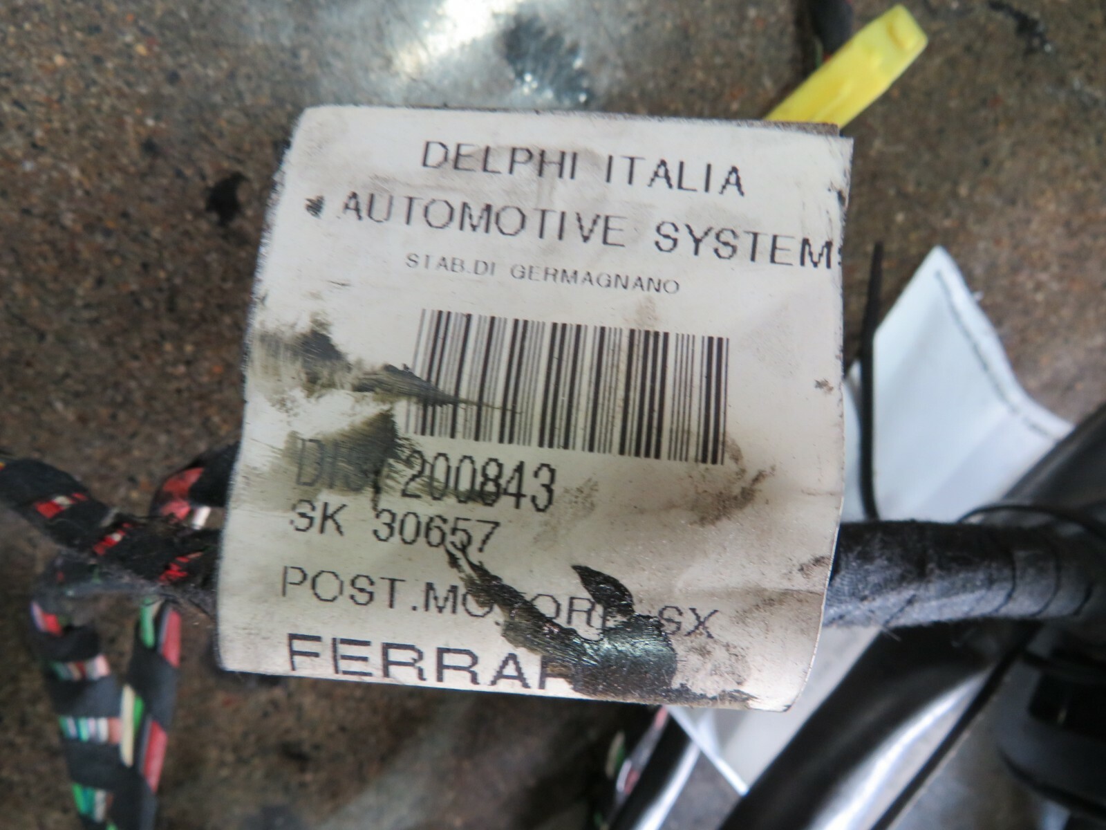 Ferrari 360, LH, Left Rear Body Wire Harness, Used, P/N 200843
