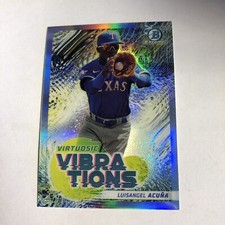 Luisangel Acuna 2022 Bowman Chrome Virtuosic Vibrations Refractor #VV-19