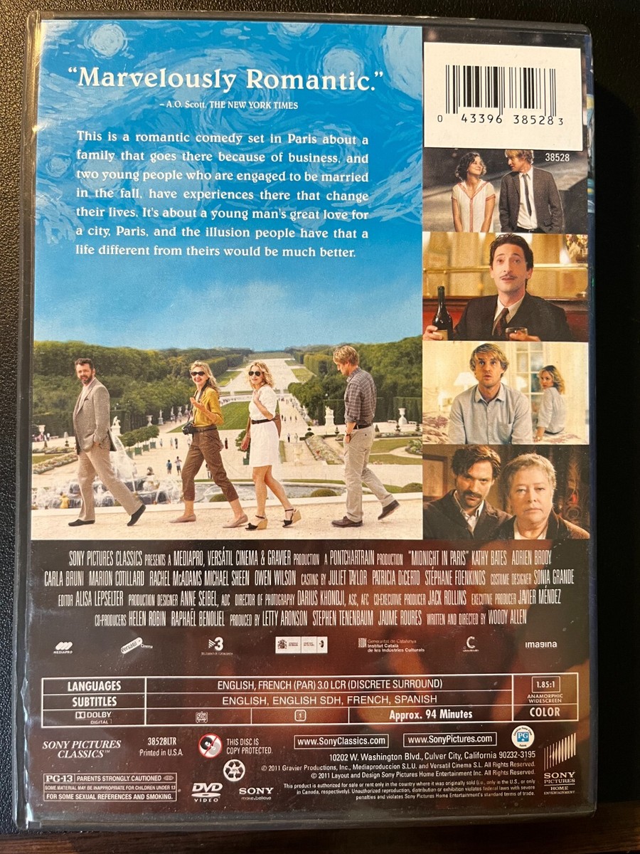 Midnight in Paris (DVD, 2011) (DIR) Woody Allen, Owen Wilson