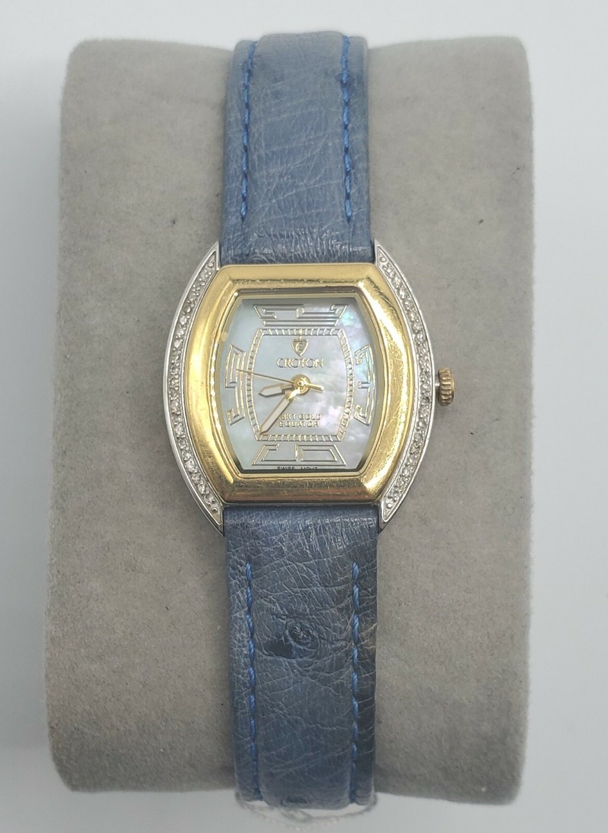Ladies CROTON Equator Stainless Steel Wristwatch 18K Gold  display picture 3