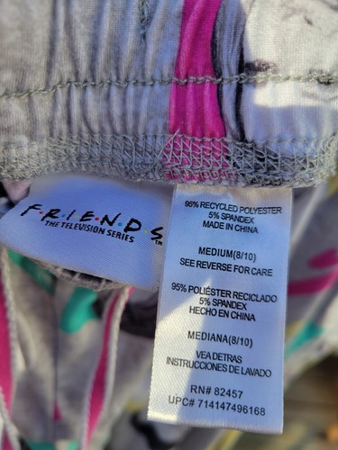 FRIENDS Pajama Pants Girls Med 8-10 Monica Ross Rachel Phoebe Central Perk Joey - Picture 6 of 6