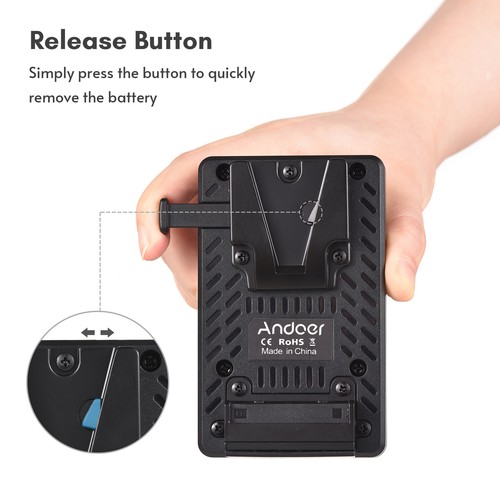 Andoer V-Lock V Mount Battery Plate to BP-U Dummy Battery Adapter for BP-U90 New - Picture 5 of 7