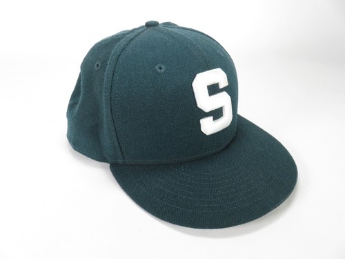 Michigan State Spartans New Era 59FIFTY Fitted Hat SZ 7 7/8 Green 100% Wool Cap - Picture 8 of 24
