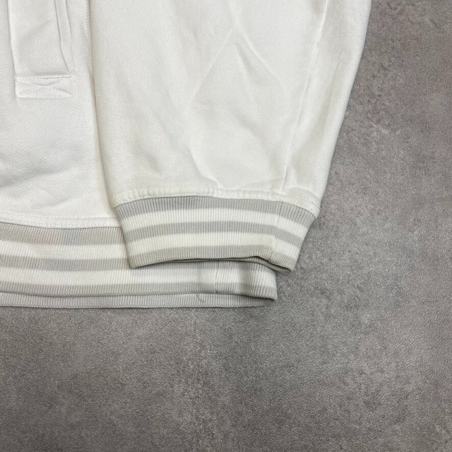 Reebok Classic Hoodie Mens Y2K Spellout Pull Over Sweatshirt, White, XL image 7