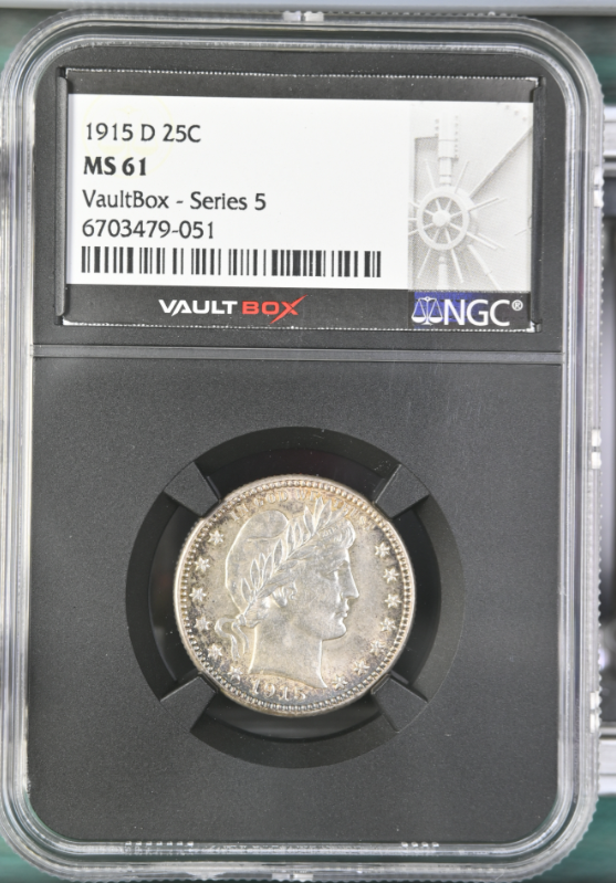1915 D Barber Silver 25¢ NGC MS 61 Vault Box Series 5 #1 | eBay