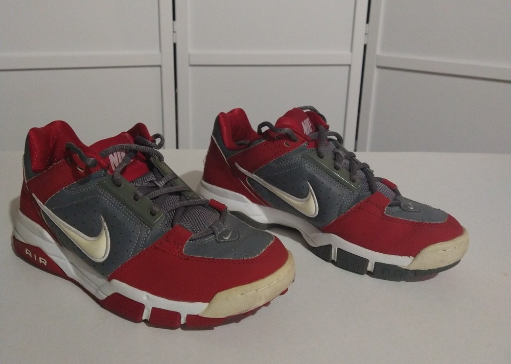 Pre Owned Nike Air Size 7 Shoes Red Gray Excellent Condition 30757801300 O4-09-04