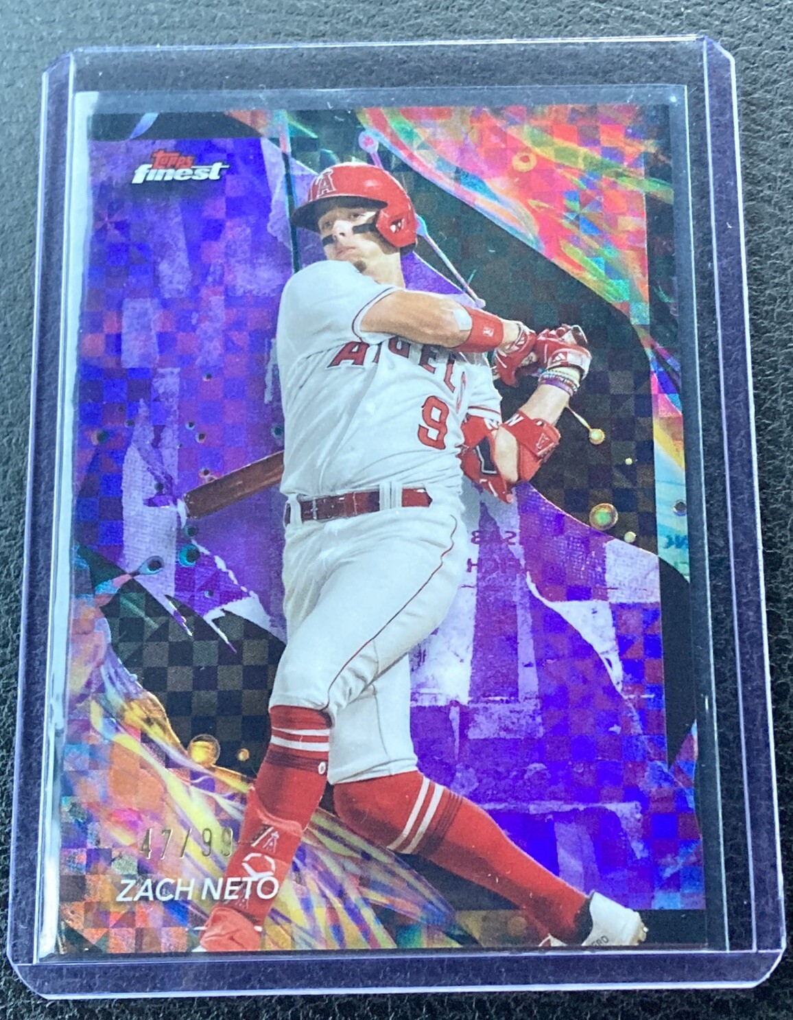 2024 Topps Finest Zach Neto #137 Uncommon Purple Checkerboard /99