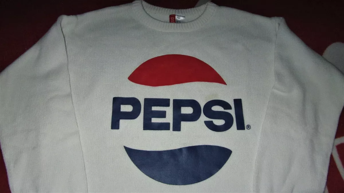PEPSI Vintage LOGO Cotton Knit Sweater RARE Pepsi Cola Label GR8 4