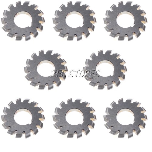 New Set 8Pcs Module 1 PA20 Bore22 #1-8 Involute Gear Cutters
