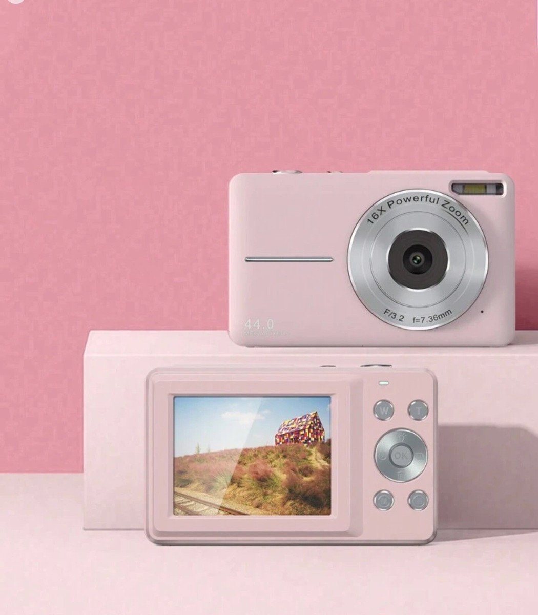 44MP 1080P Baby Pink Digital Camera With 16x Digital Zoom With 32G
