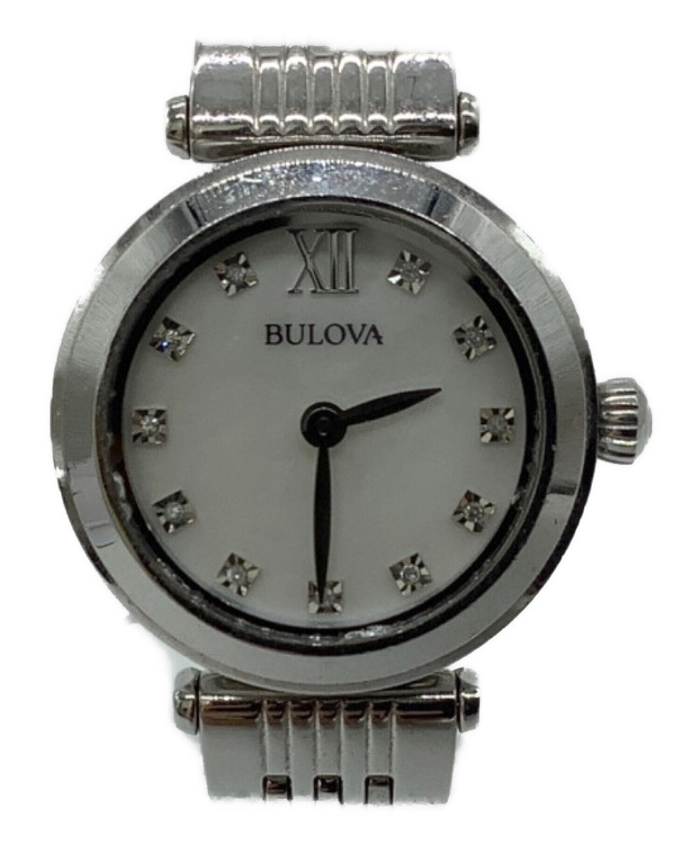 BULOVA 96P167 Ladies watch Quartz Analog Round White Silver