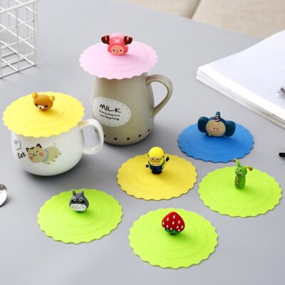 Silicone Anti Dust Suction Magic Mug Cup Cover Lid Cap Reusable For Drinks Gift