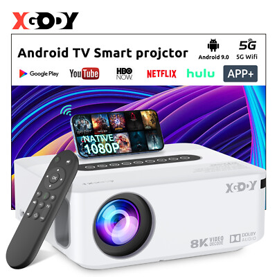 25000 Lumen 8K Projektor Beamer Smart Android HD WiFi Bluetooth HDMI Heimkino