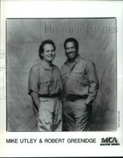 1987 Press Photo Mike Utley and Robert Greenidge