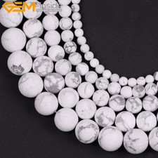 Natural Forested Matte White Howlite Loose Beads For Jewelry Making Strand 15"