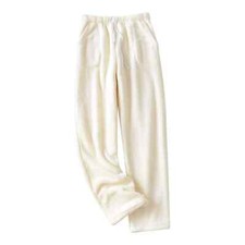 Women Fleece Pajama Pants Fuzzy Lounge Bottoms Warm Fluffy Sleepwear With Pocket