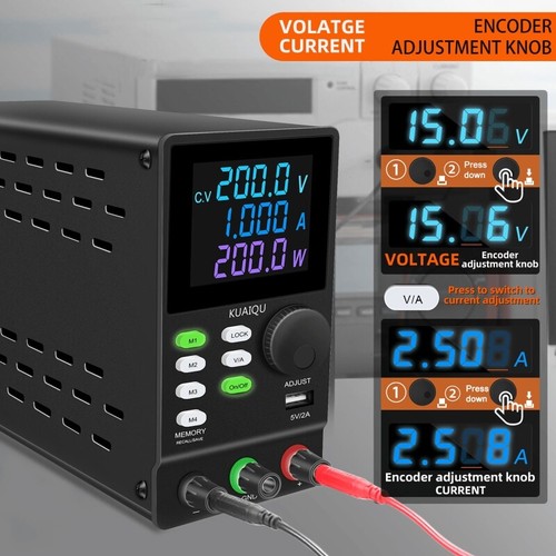 Adjustable Power Supply 200V 1A Switching DC Digital LED Precision LAB Variable - Picture 8 of 11