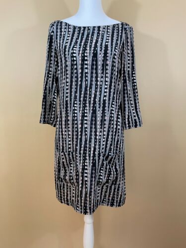 Camicia Armani Exchange nero/grigio stampa astratta abito misto seta - taglia XS - Foto 2 di 8
