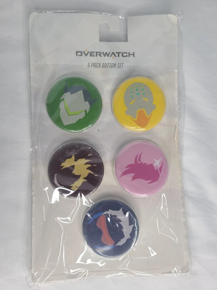 OVERWATCH 5 PACK BUTTON Set Blizzard Surreal Entertainment NEW CARDED PACKAGE - Image 2 of 3
