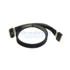 Data Transmission Cable Slim SAS SFF  8654 8i To SFF  8654 8i 24Gbps SAS 4.0 0.5M