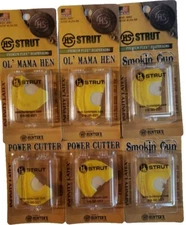 H.S Strut 6 Pack Turkey Diaphragm Calls Ol' Mama Hen, Smoking Gun, Power Cutter