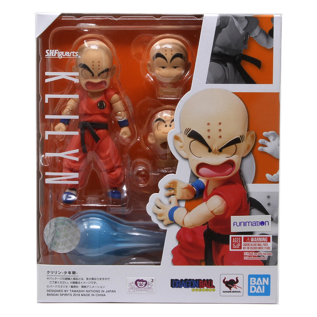 Tamashi nations SH Figuarts Krillin Clothes Dragon Ball Z 11 cm Figure  Orange