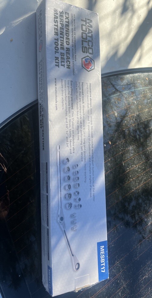 Matco Tools EXTENDED REACH RATCHETING SERPENTINE BELT MASTER TOOL KIT 