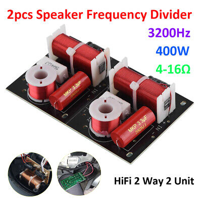 2-way Frequency Divider HiFi Stereo Audio Preamp Treble Bass Audio Crossover