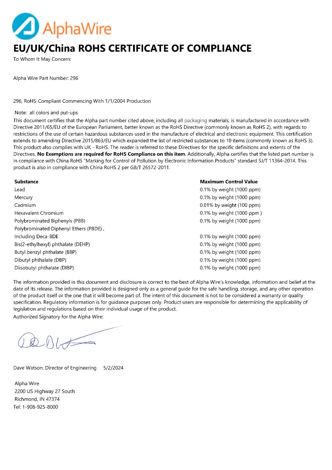 Alpha Wire 296 #18awg Solid Tinned Copper Bus Bar Ground Bonding Wire /25ft