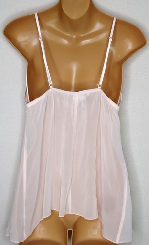 Intimo Donatella Babydoll Nightie Robe Set Small Pink Satin Lingerie Lace Sheer - Picture 3 of 10