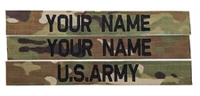 3 Piece OCP Multicam (Scorpion) ARMY Name Tapes **(SEW-ON)**