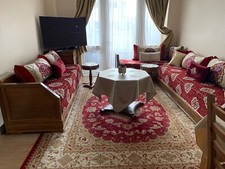 Moroccan living room furniture set+ TV stand with storage facility. 