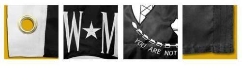 POW MIA POWMIA 3x5 3'x5' BESTICKTE 2 doppelseitige Flagge USA VERSENDER - Bild 3 von 3