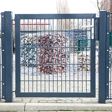 Toranlage Gartentor Forte Zaun Doppelstabmattenzaun Torflügel Torpfosten Tor