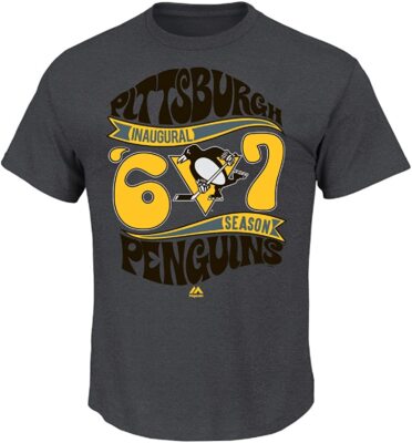 NHL T-Shirt Pittsburgh Penguins Eishockey Frozen Biscuit Inaugural Season