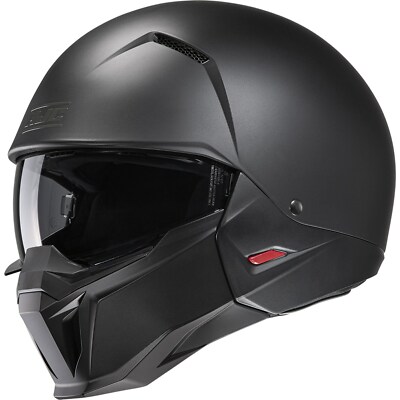 HJC i20 Solid Gr. M Motorrad Helm Jethelm mit Sonnenblende schwarz matt