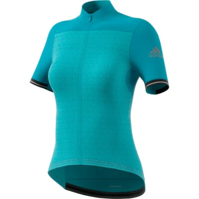 Adidas Femmes Maillot Clmchill Ssjsyw Turquoise Respirant Rafraîchissant Plaine - Photo 1/2