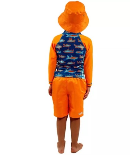 UV SKINZ Boys 3 Piece Swim Set with UPF 50+ Sun Protection Size 6 - Picture 2 of 6