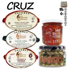 Cruz Gourmet Gift Basket.5 Artisan Appetizers.Tapas the Provocative Spanish food