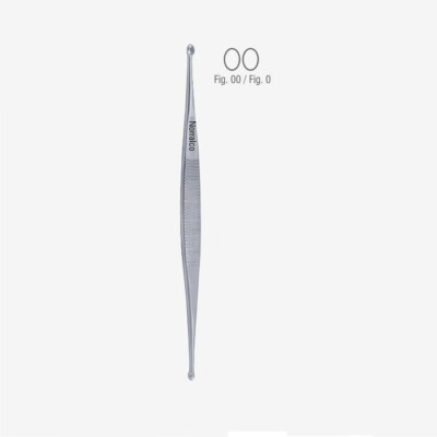 Williger Bone Curette, 5.5'', Double Ended, Oval Cups, 3mm and 4mm, Premium