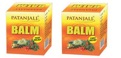 Patanjali Ayurveda Balm Pack of 2 x 25g For Headache ,Cold, Cough & Joint Pain