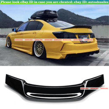Gloss Black Duckbill Rear Spoiler Trunk Wing For 13-17 Honda Accord 4dr Sedan