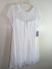 TRIXXI  WOMEN'S LACEY DRESS WHITE   SIZE :  1X 