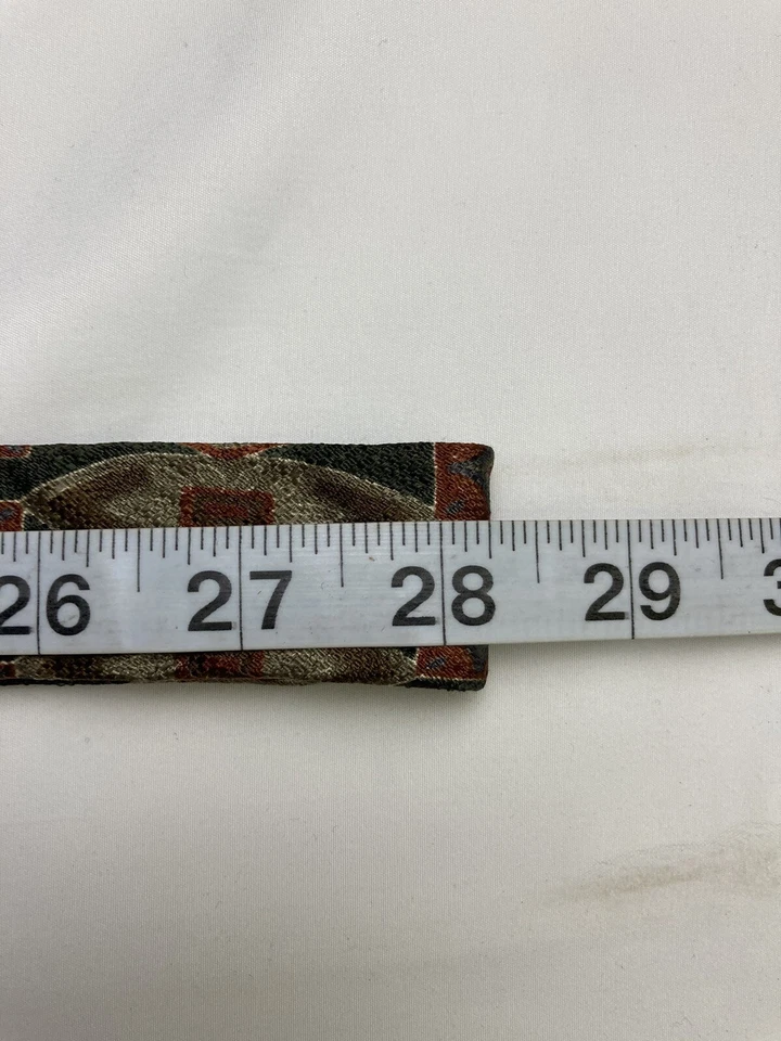 Alexander Julian Colours Mens Geometric Tribal Shields Brown Green 56"x3.75" - Image 4 of 4