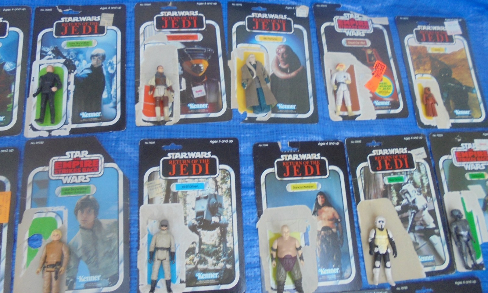 Big Lot Original Kenner Star Wars Action Figures With Card Backs ESB ...