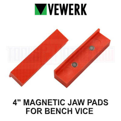 VEWERK Engineers Vice Jaws 4'' 100mm Magnetic Jaw Pads Bench Vice Non Marking