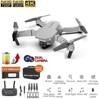 E88 WIFI FPV Quadcopter Selfie w/ Fordable HD 4K Wide Angle