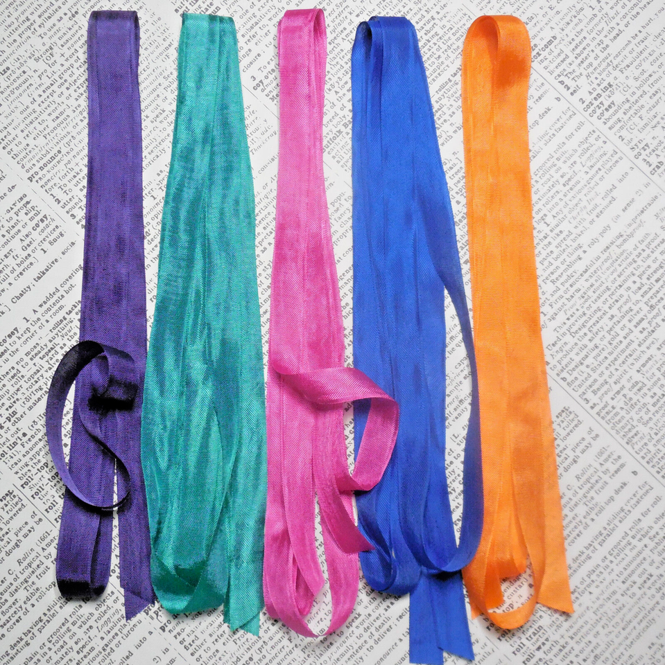 Vintage Seam Binding 10 Yd Bundle 5 Different Colors Sewing Trim Gift