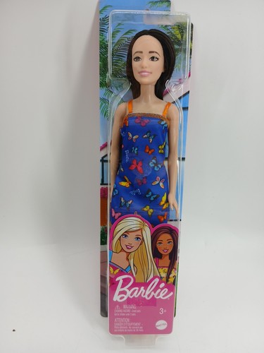 Barbie Blue Butterfly Sun Dress Orang Shoes Light Black Hair Brown Eyes Asian - Picture 2 of 7