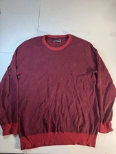 Club Room Men's Crew Neck Pullover Sweater Red XL VERY NICE